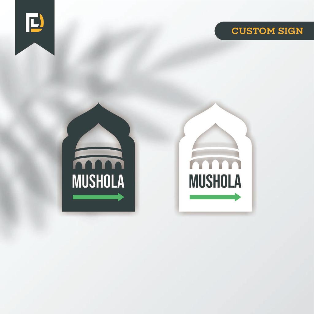 Jual Sign Board Mushola Modern Design Akrilik Signage UV Printing ...