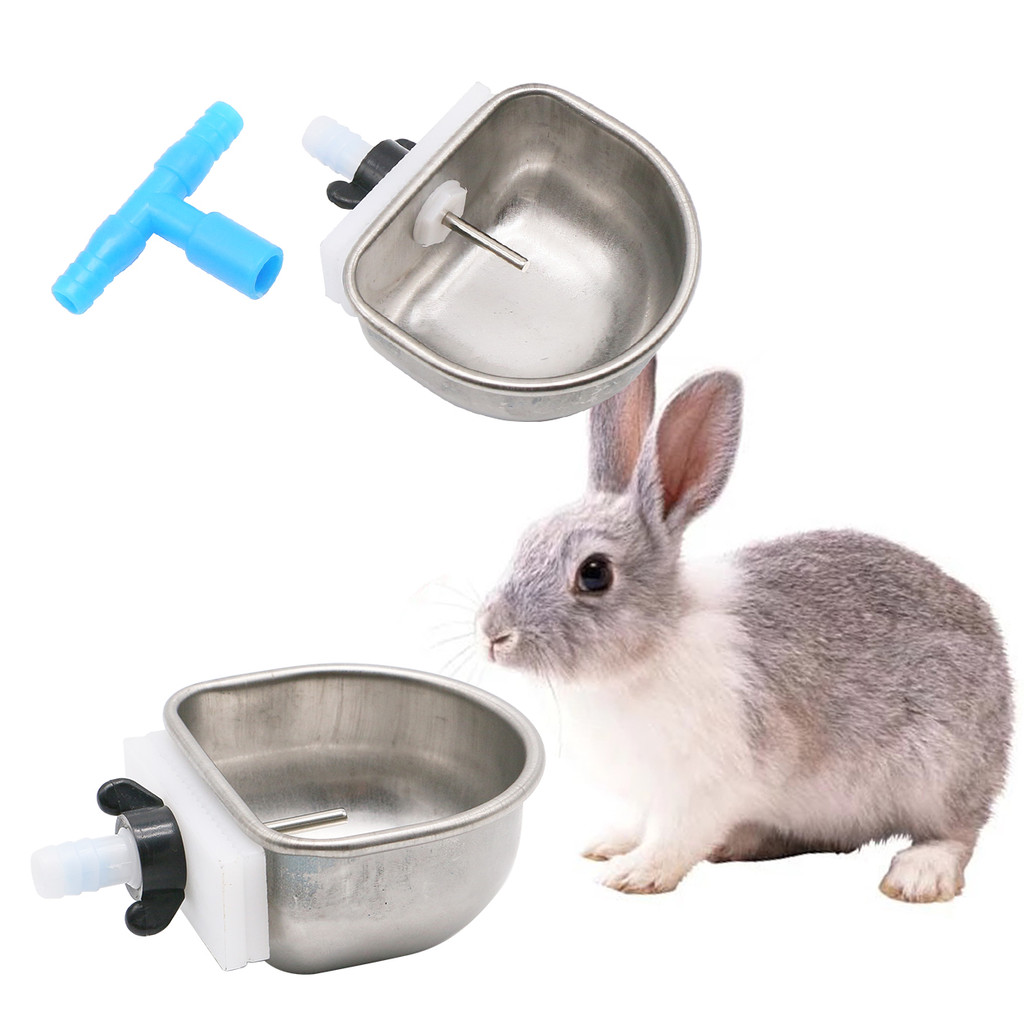 Jual 10Pcs Rabbit Water Bowl Farm Rabbit Automatic Drinker Rabbit Cage ...