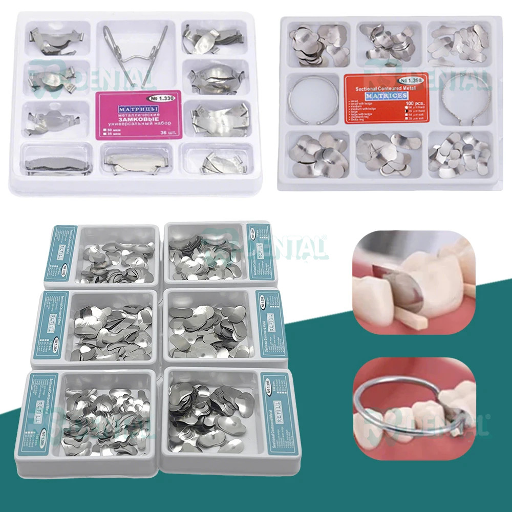 Jual kit dental saddle matrix band dental sectional contoured matrix ...