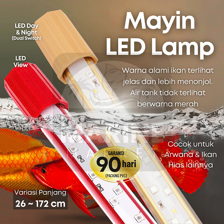 Jual Lampu Mayin Led View & Plus Day Night UV Lamp Celup Aquarium Kolam ...