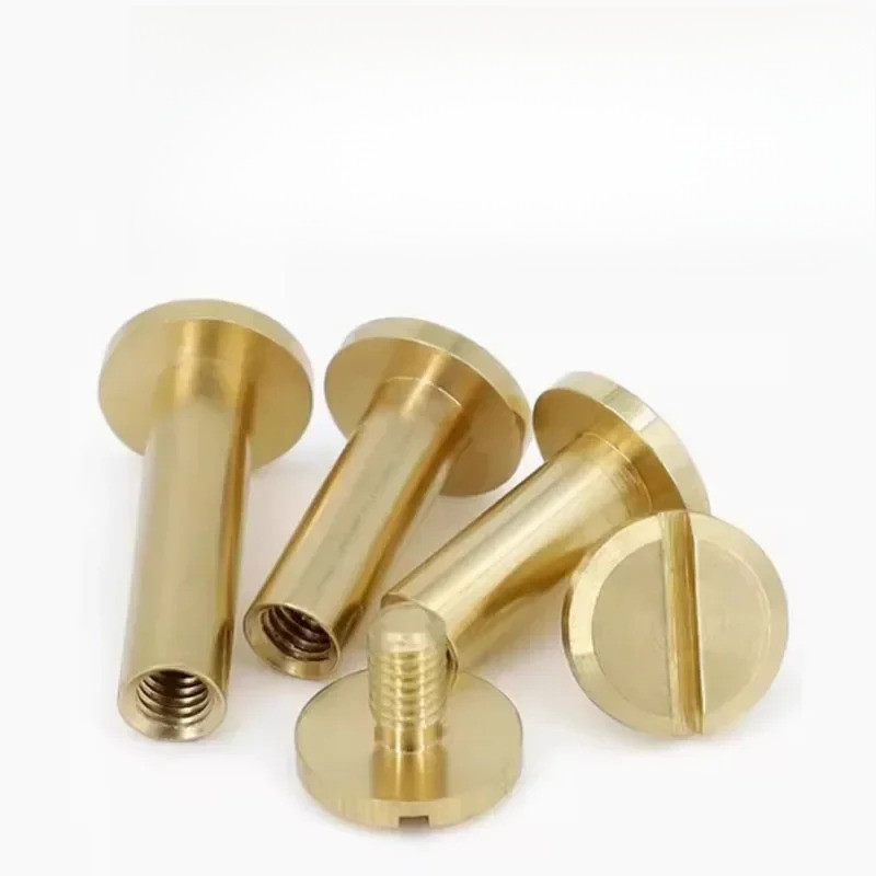 Jual JEDTXCS 5sets 3mm 4mm Rod Dia Brass Slotted Chamfered Flat Head ...