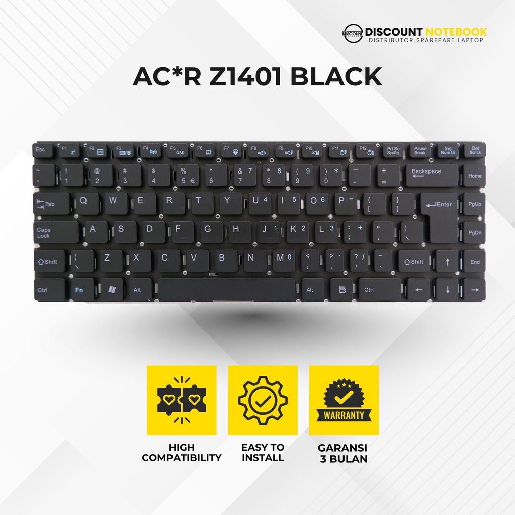 Jual KEYBOARD LAPTOP ACER Kebyoard LAPTOP Aspire One 14Z1401Z1410 Black ...