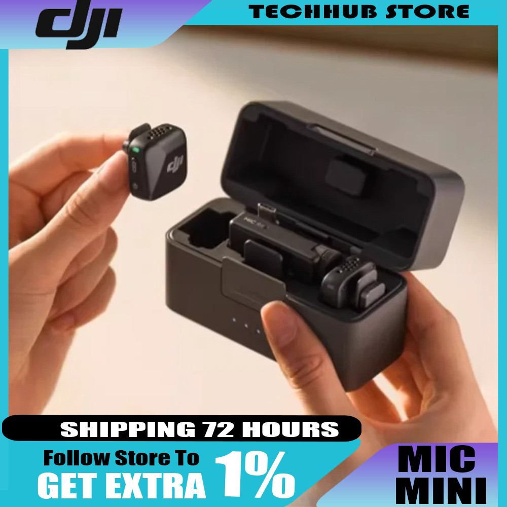 Jual DJI Mic Mini 2TX 1RX Add arging Case 48-Hour Operation Two-Level ...