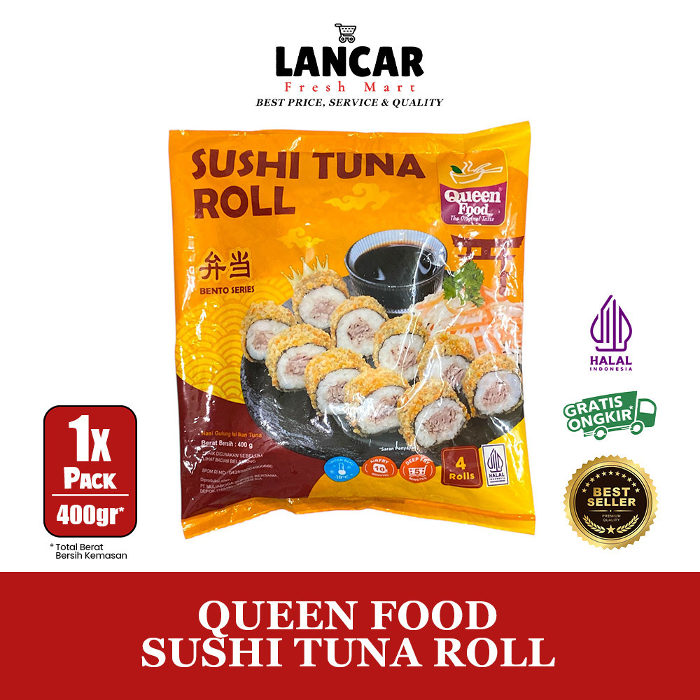 Jual QUEEN FOOD SUSHI TUNA ROLL 400GR / QUEENFOOD SUSHI TUNA ROLL 400GR ...
