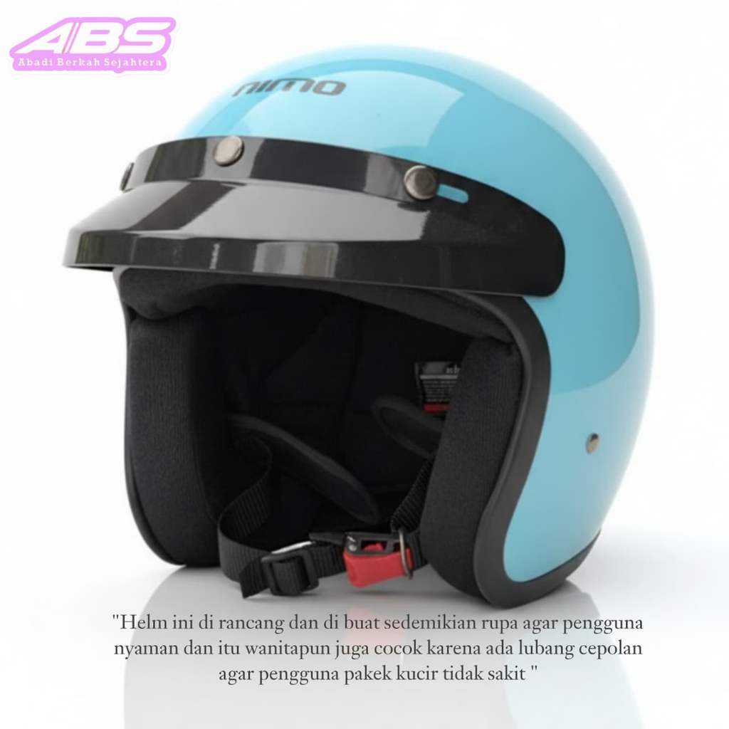 Jual Helm Vespa Retro Nimo N-S ICE BLUE Solid series | Shopee Indonesia