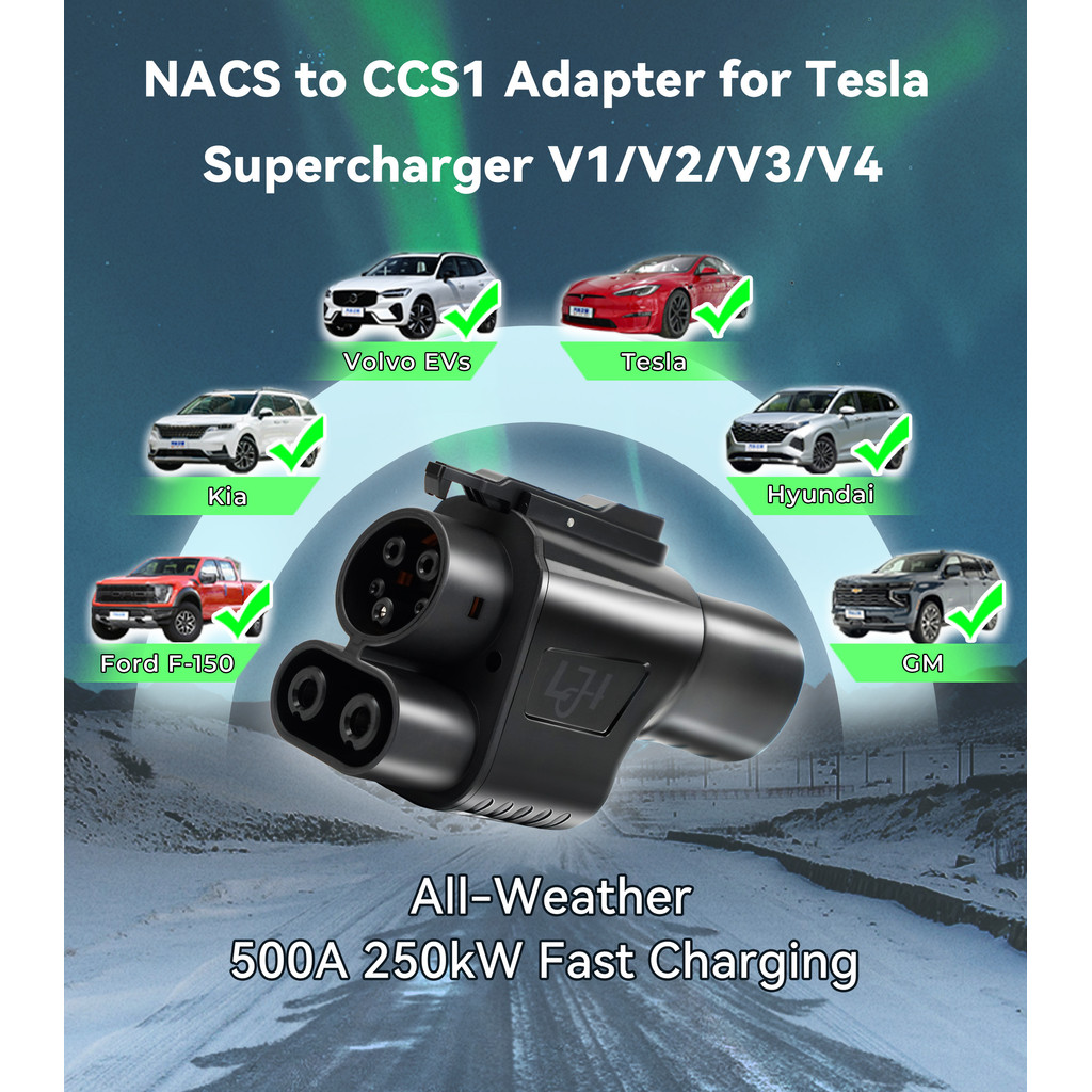 Jual NACS to CCS1 Adapter for Tesla Supercharger 500A 1000V Fast ...