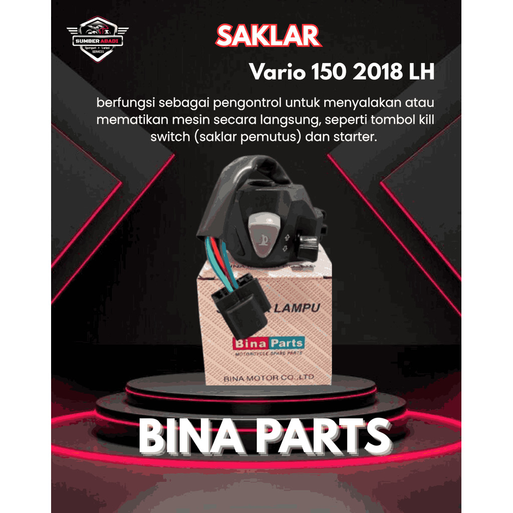Jual Bina Parts Saklar Vario 150 2018 LH | Shopee Indonesia