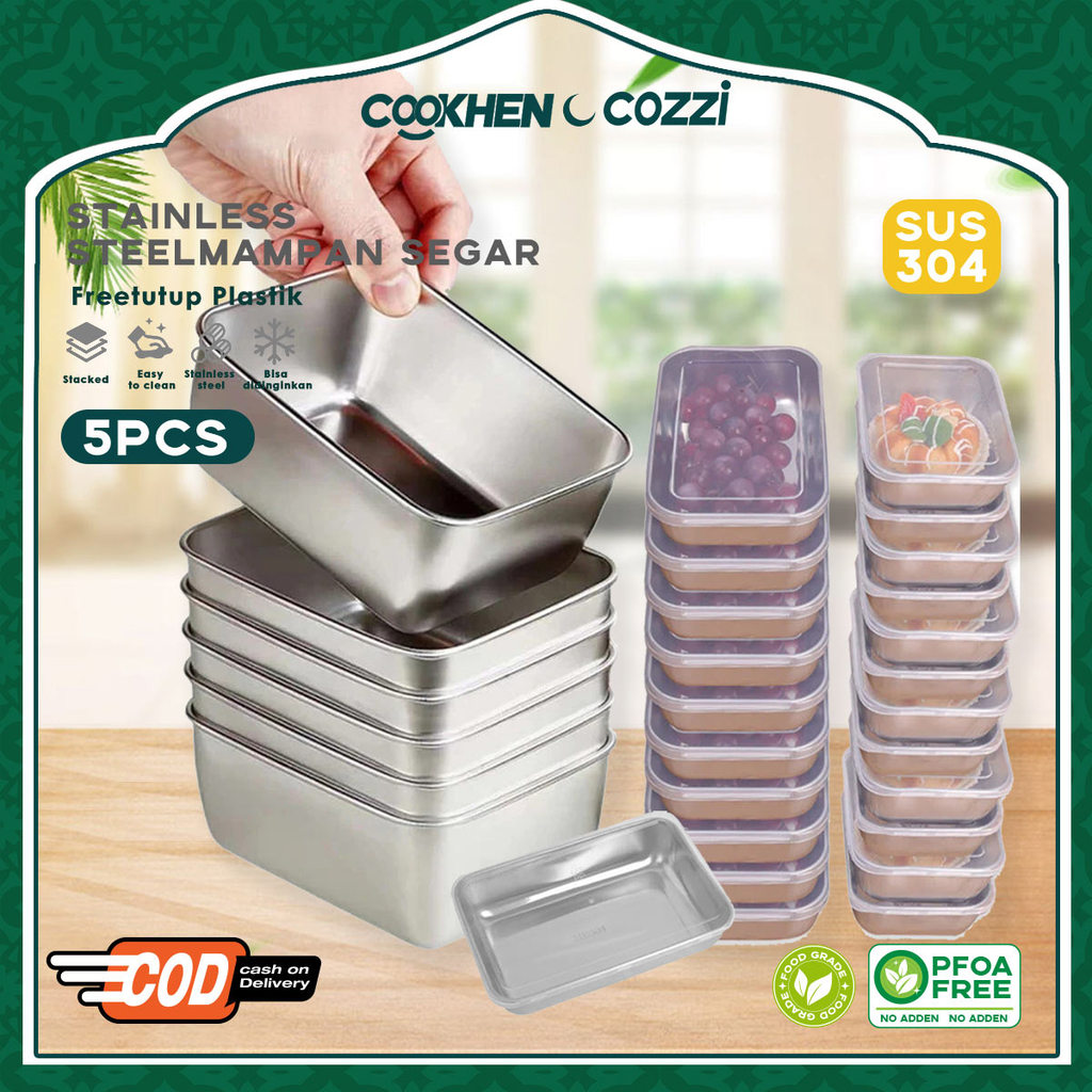 Jual COD-Cookhen Wadah Stainless Steel Bertutup Food Container ...