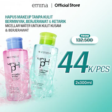 EMINA Micellar Water Low PH Complete Series Pembersih Wajah Gentle Makeup Remover Untuk Kulit