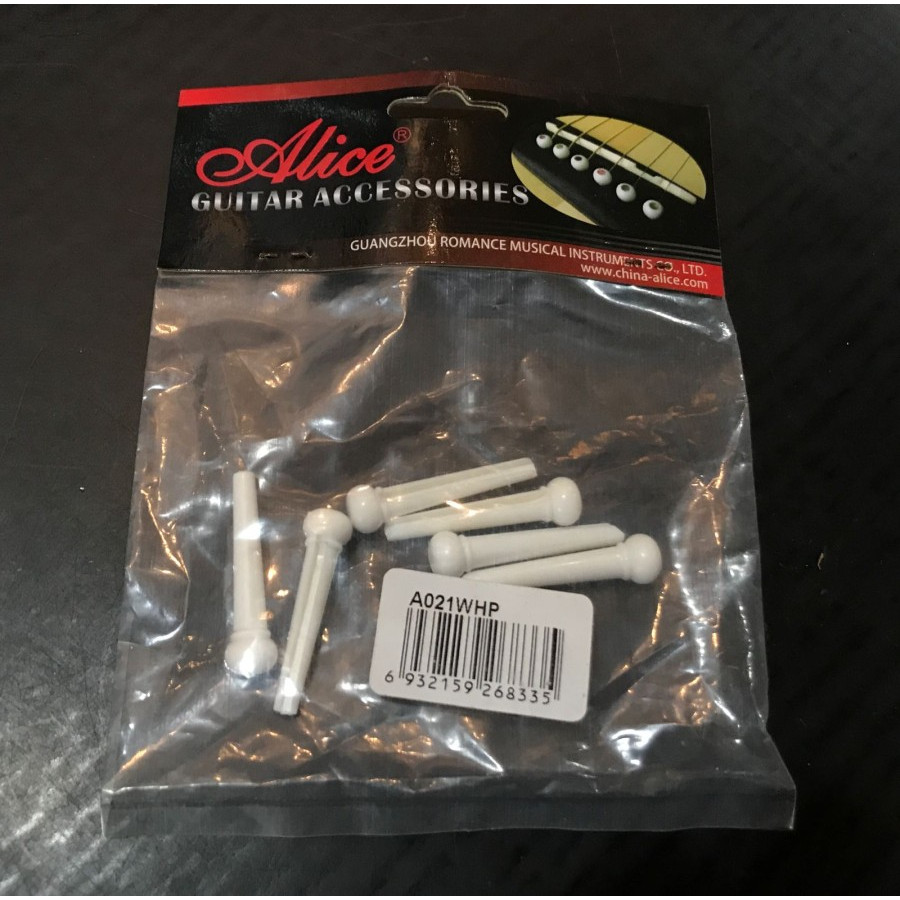 Jual PIN GITAR AKUSTIK STRING ALICE WARNA PUTIH 1 SET ISI 6 | Shopee ...