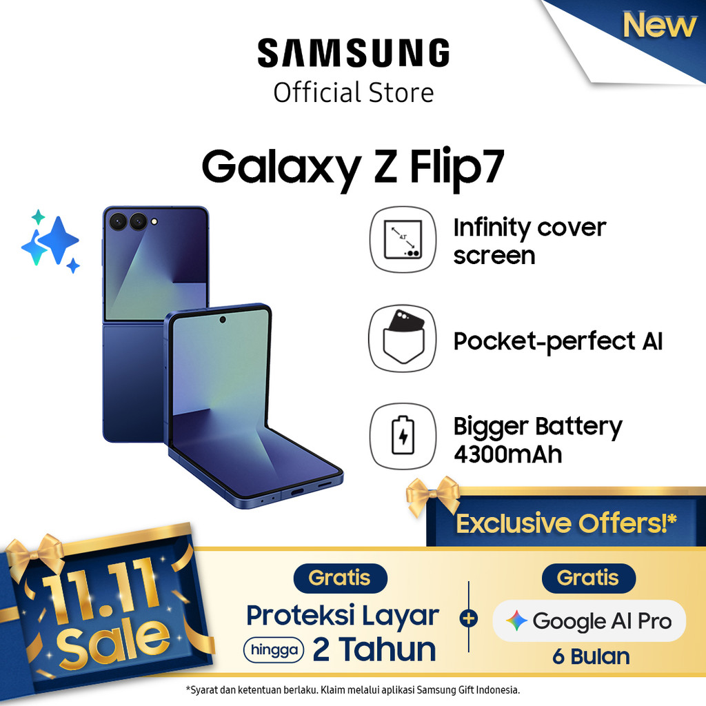Samsung Galaxy Z Flip7 - Tampak Depan