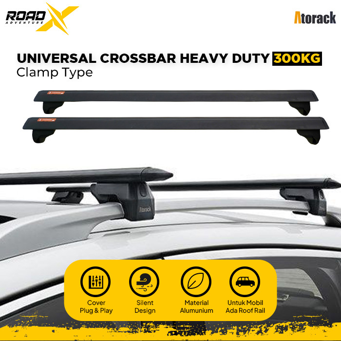 Jual ROAD-X Atorack Crossbar Jepit Roof Railing Mobil Universal ...