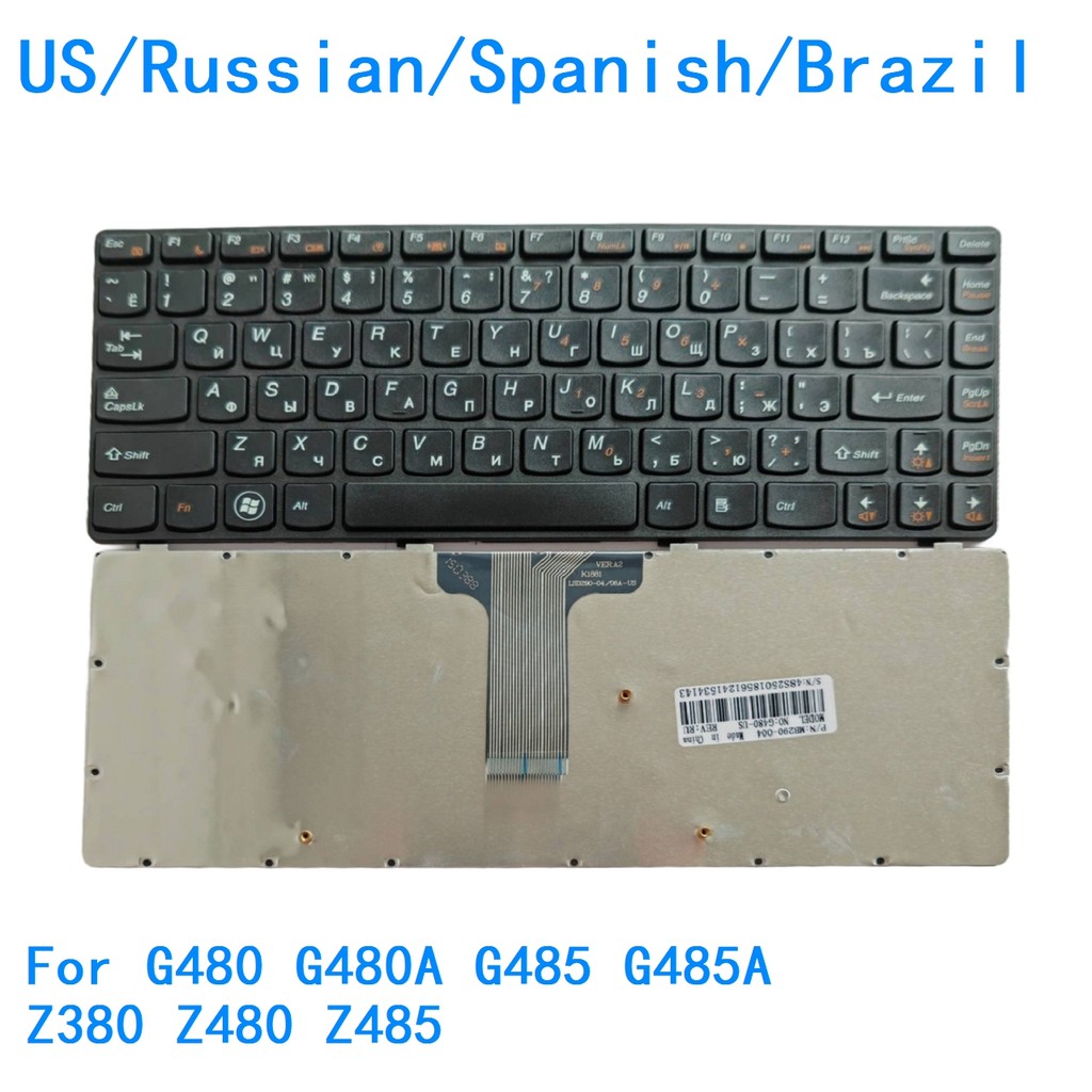 Jual New US Russian Spanish Brazil Laptop Keyboard For Lenovo G480 ...