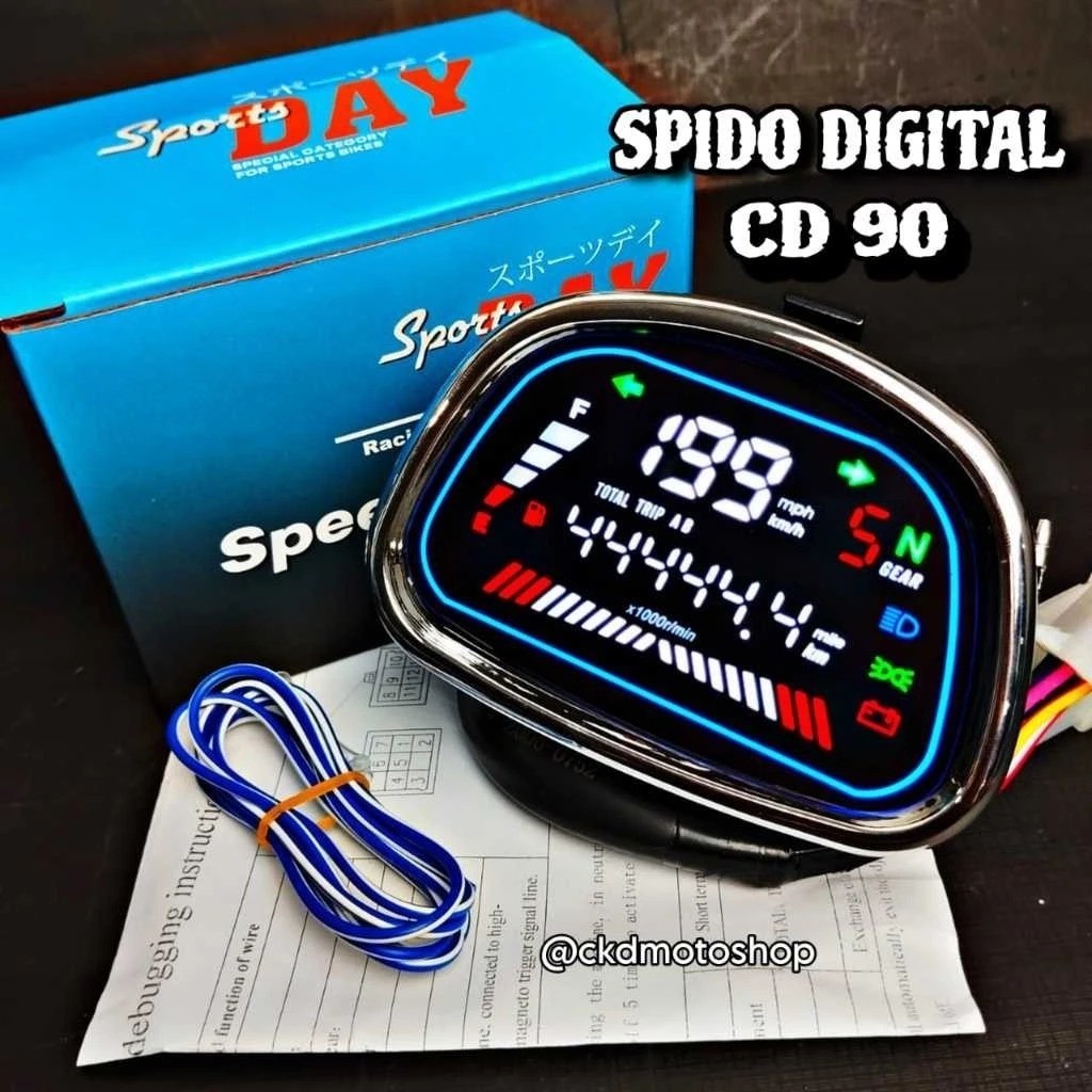 Jual Speedometer Full Digital pnp Batok CD 90 YL Twin Sepido Spido ...