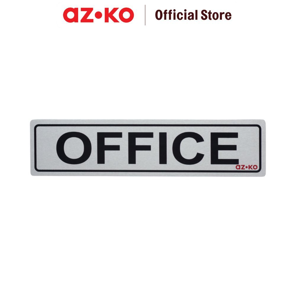 Jual AZKO 4.5x19.5 cm Stiker Anodized Sign Office Sticker Penanda Label ...