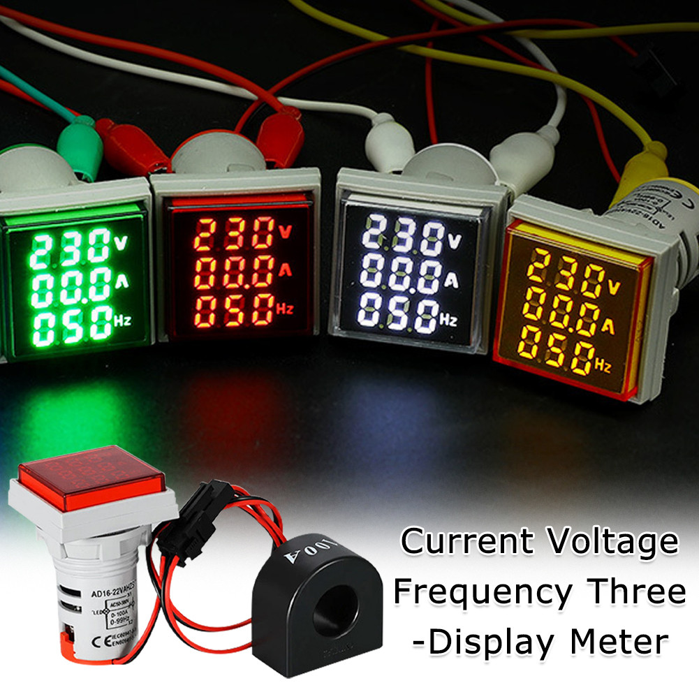 Jual RealTools Pilot Lamp/Pilot Lamp Digital Volmeter+Amperemeter+HZ