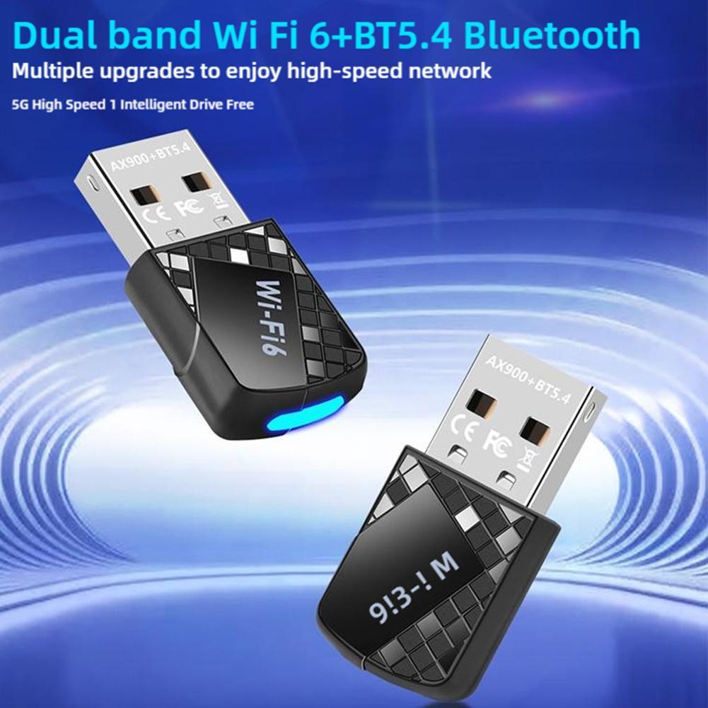 AX900 USB WiFi 6 Adapter 900Mbps Bluetooth 5.4 2 in 1 Dongle