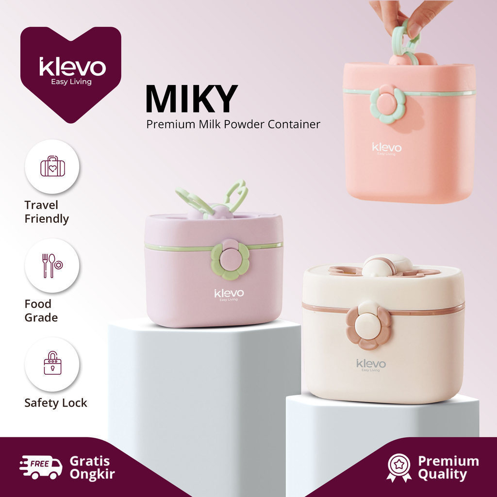 Jual KLEVO MIKY Milk Powder Container Tempat Susu Bubuk Bayi BPA Free ...