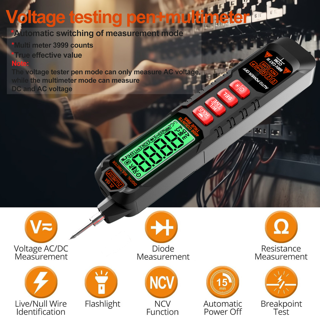 Jual Smart Rechargeable gital Multimeter True RMS 4000 Counts ADC AC ...