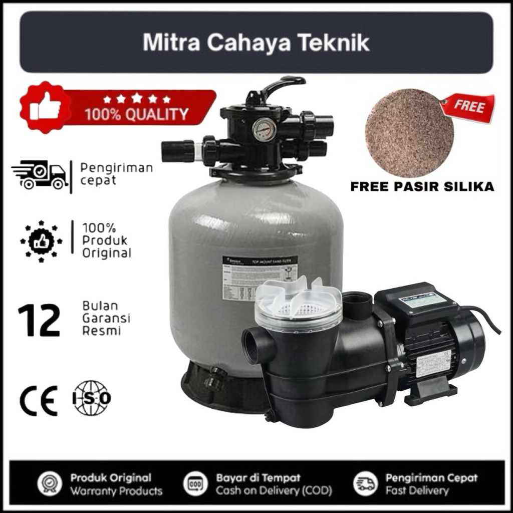 Jual Paket Pompa kolam/Renang 3/4 Hp Mortex Plus Sand Filter 16 Inch ...