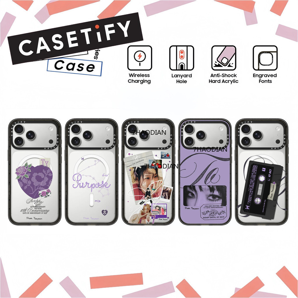 CASETiFY TAEYEON Purpose iPhoneケース Jual Drop Proof MagSafe CASETIFY TAEYEON GG 10TH Anniversary Hard