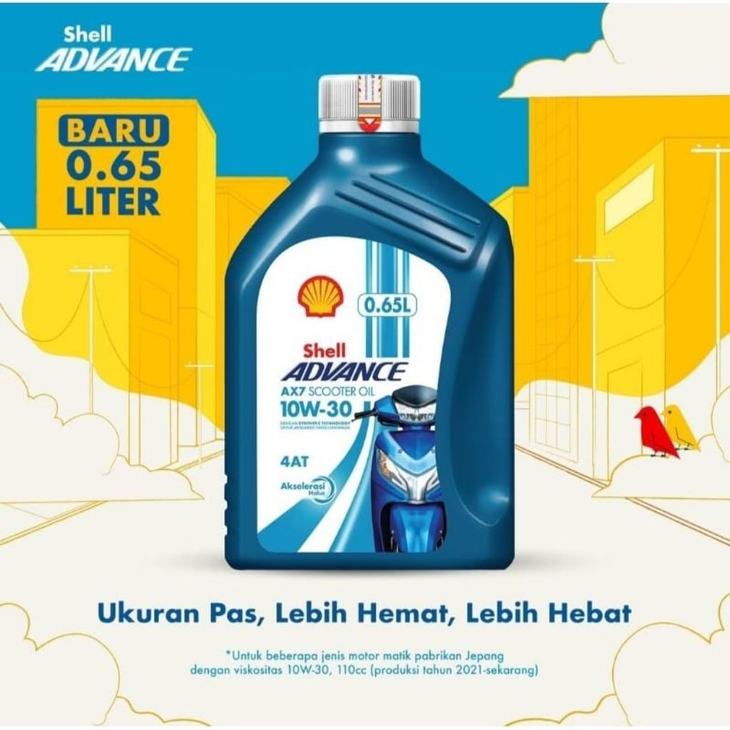 Jual OLI SHELL ADVANCE SC AX7 10W-30 650ml (0,65L) | OLI MESIN MOTOR ...