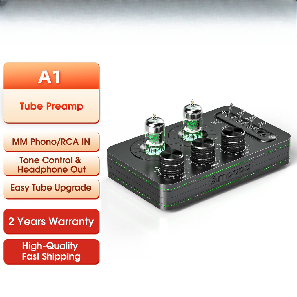 Giradischi Preamplificatore Phono HiFi A Valvole GE5654 - T4 PLUS Con Uscita Cuffie