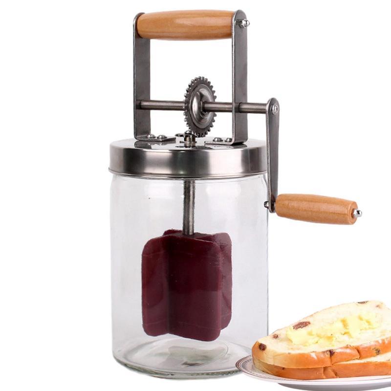 Jual Wooden Handle Homemade Butter Maker Mason Jar Butter Churner 1/1 ...