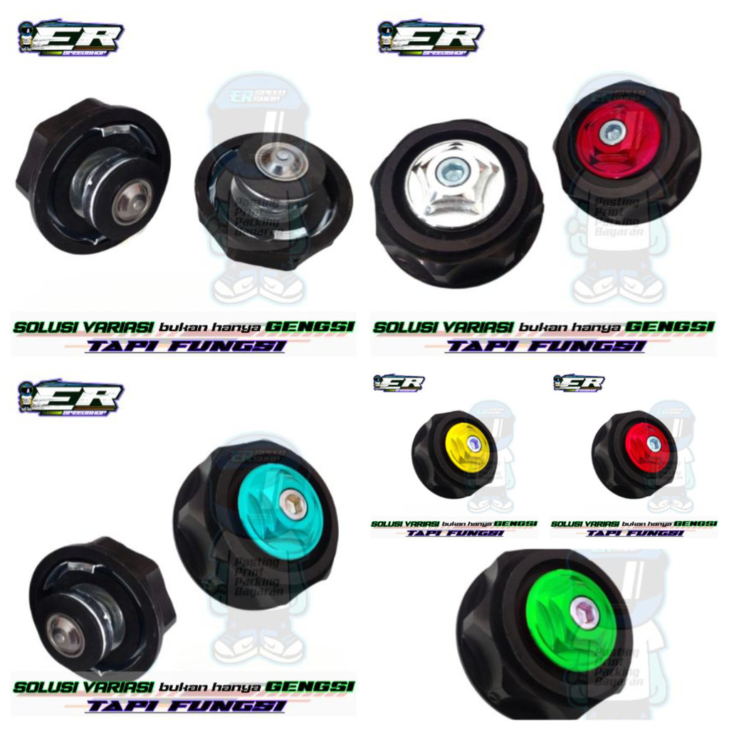 Jual Tutup Cap Radiator Motif Titanium Black Series Full Almunium ...