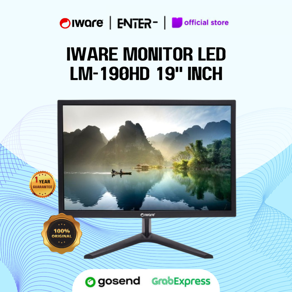 Jual Monitor Iware Led LM190HD 19 inch HDMI VGA Plug n Play | Shopee ...