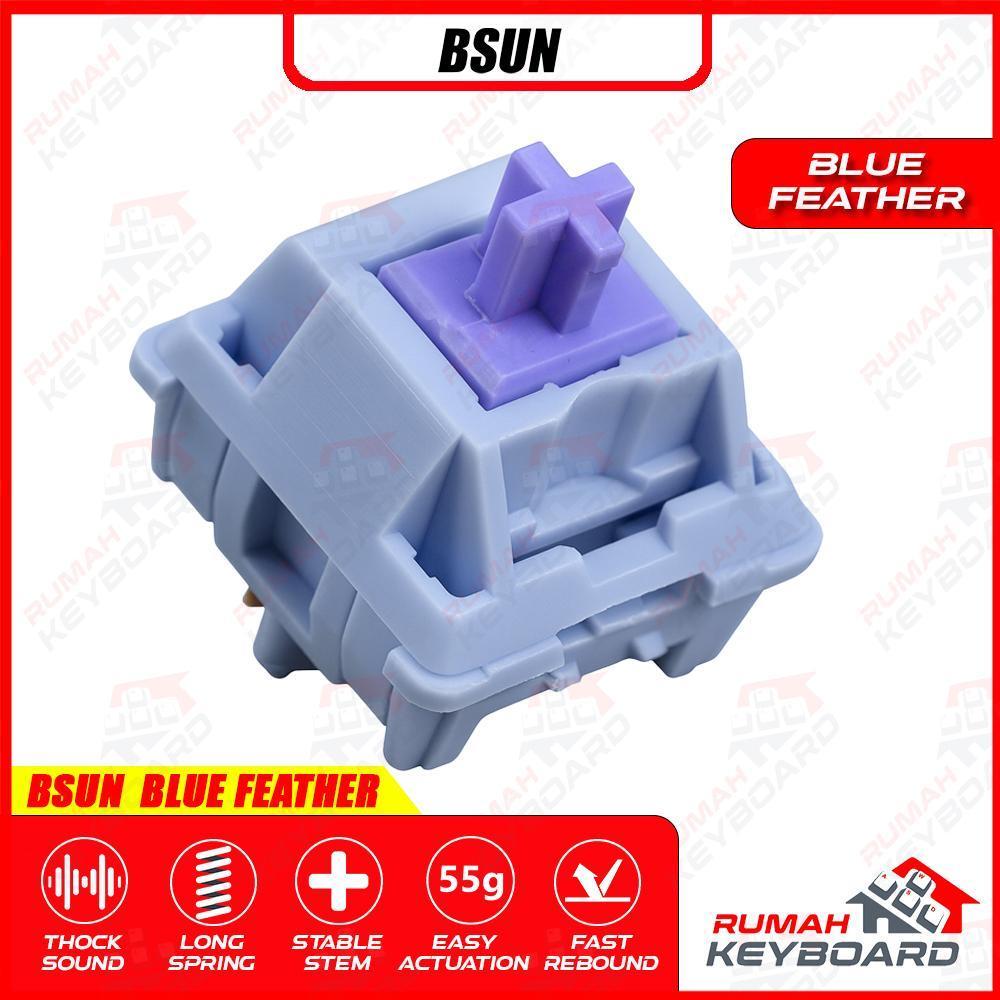 Jual SWITCH - BSUN BLUE FEATHER - 5 PIN - 40g - PCB MOUNT - LINEAR - 5 ...