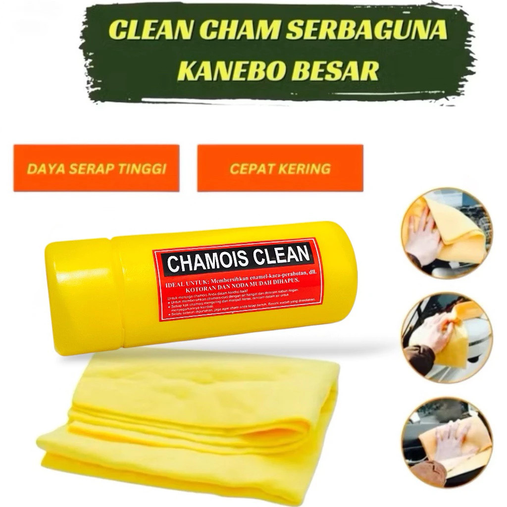 Jual CHAMOIS CLEAN KAIN LAP KANEBO 43X32CM GRATIS TABUNG PENYIMPANAN ...