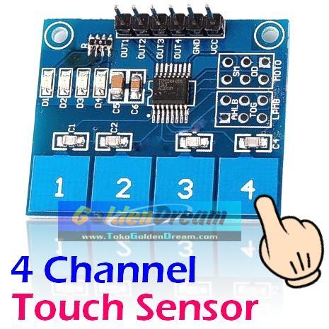 Jual 4 Channel Saklar Sentuh Touch Sensor Capacitive TTP224 Digital ...