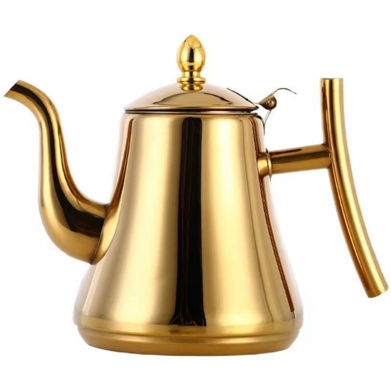 1L High Quality Stainless Steel Water Kettle Creative Thicker Tea Pot Induction Cooker Gas Cooker Tea Kettle Coffee Pot (3H1)(F59)
