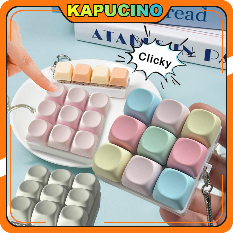 Jual Keyboard Fidget Keychain Gantungan Kunci Fidget Keyboard ASMR Mini ...