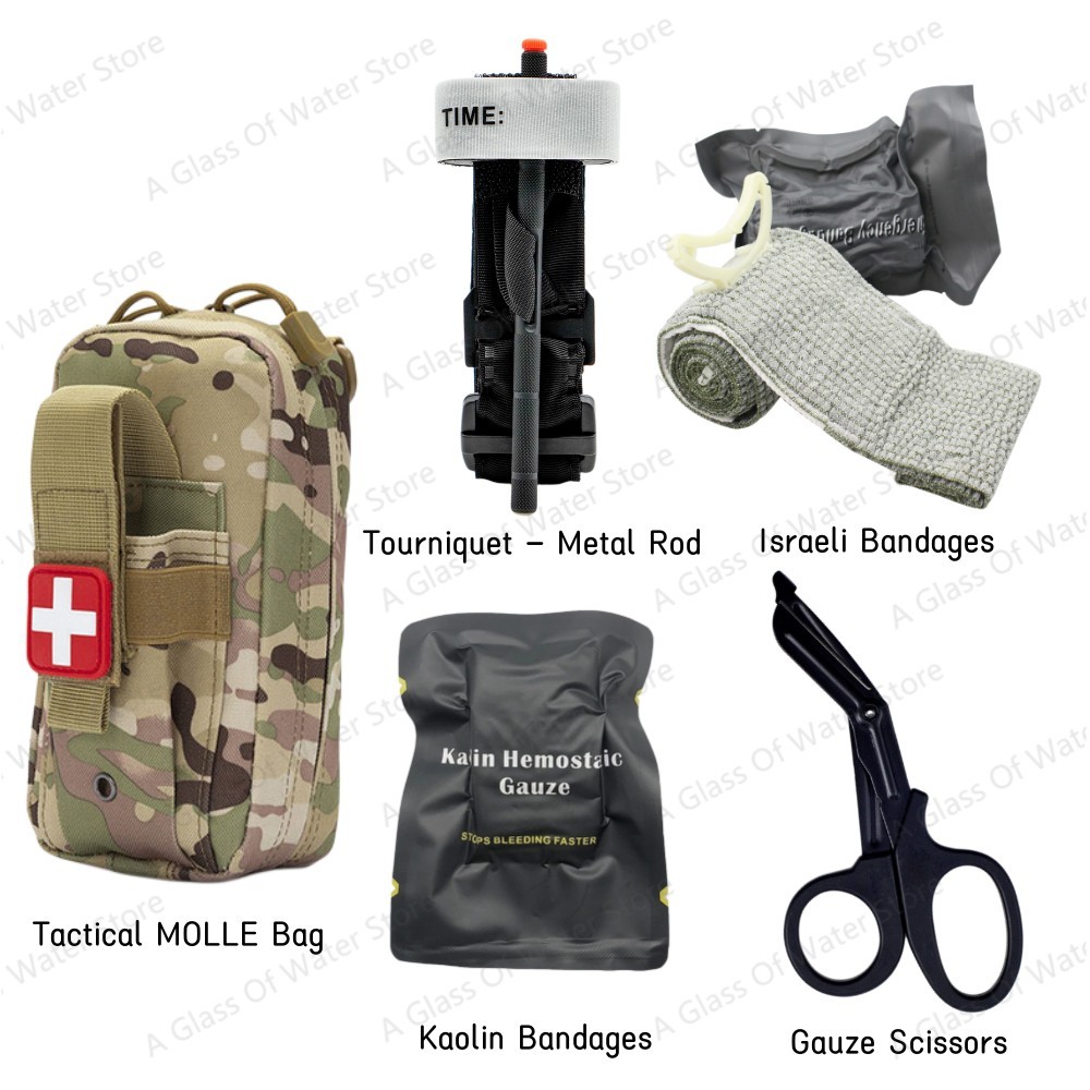 Jual Outdoor IFAK Trauma Kit Bag Israeli Bandage Mecal Shears Metail ...