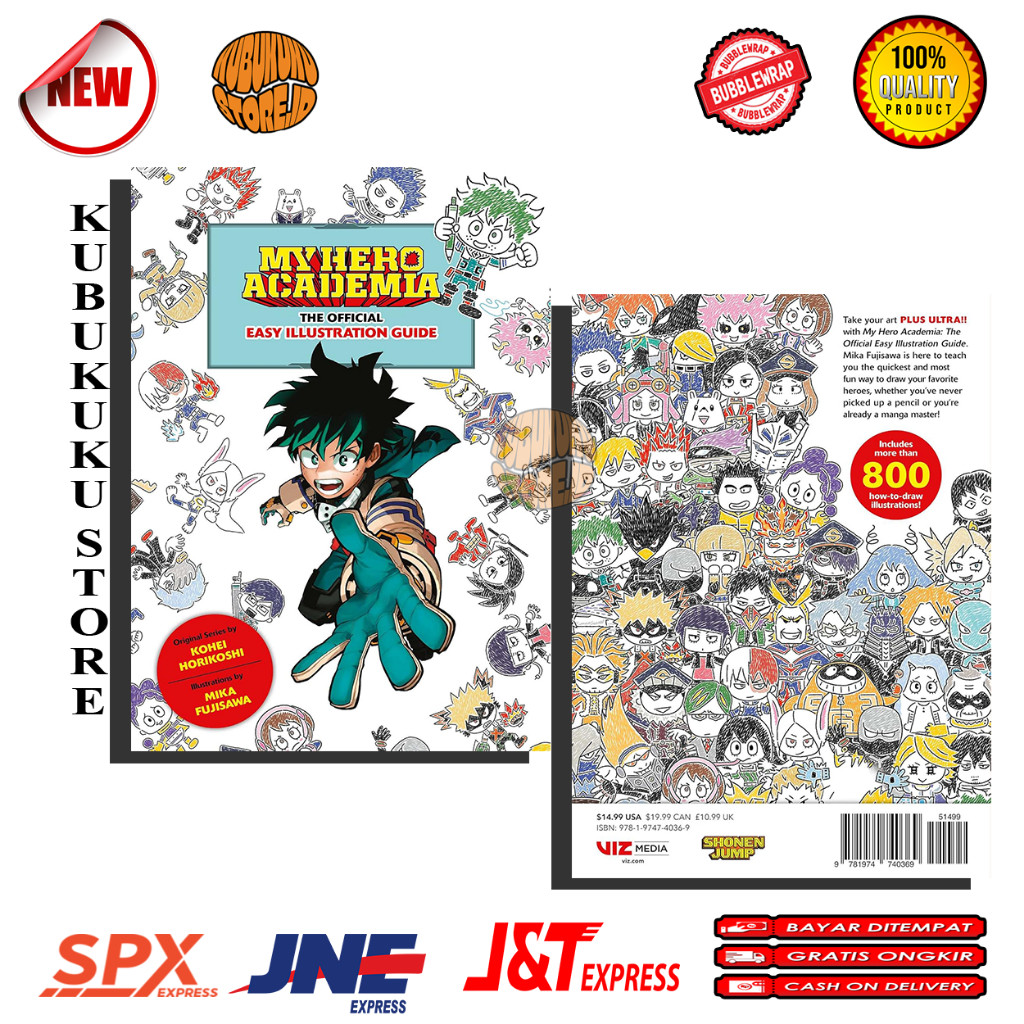 Jual Komik Manga : My Hero Academia - The Official Easy Illustration ...