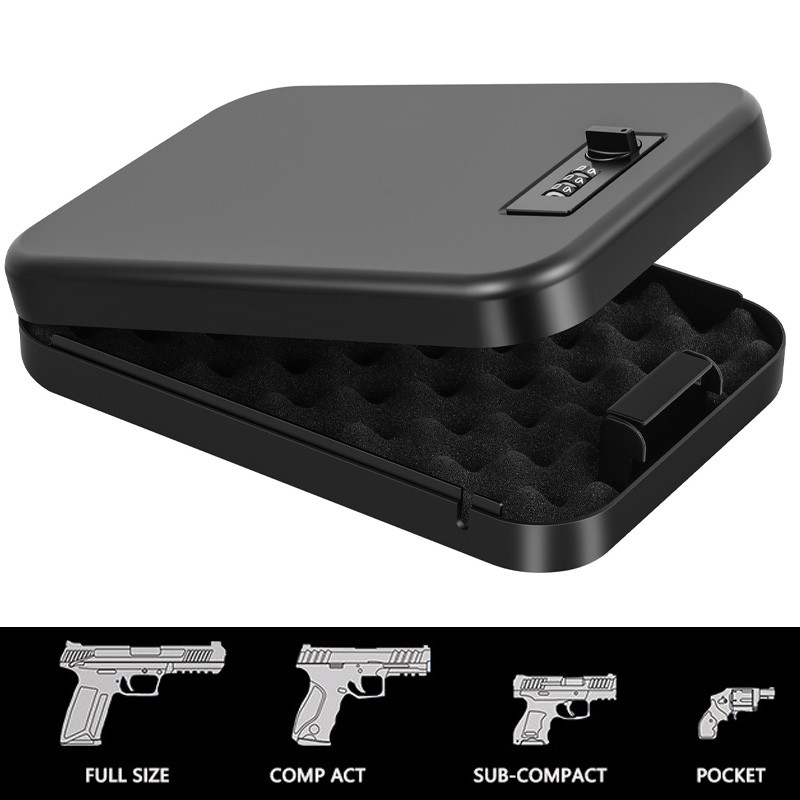 Jual Portable Password Safe Box Small Travel Pistol Safe Solid Steel ...