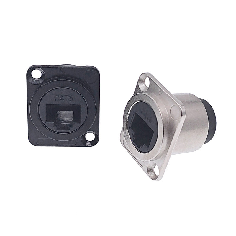 Jual D type RJ45 Connector CAT6 Female to Female Metal RJ45 Socket ...