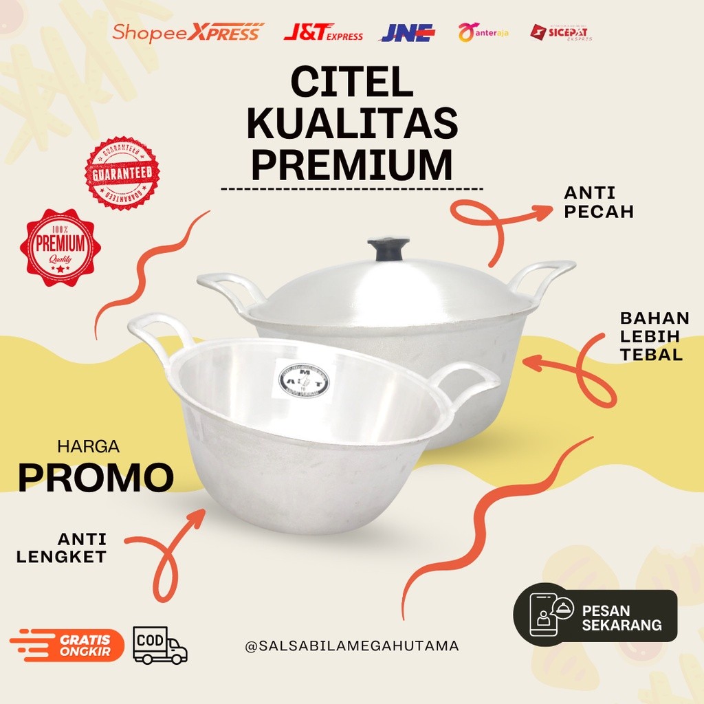 Jual CTL25 - citel panci katel / citel wajan katel - Citel No 10 12 14 ...