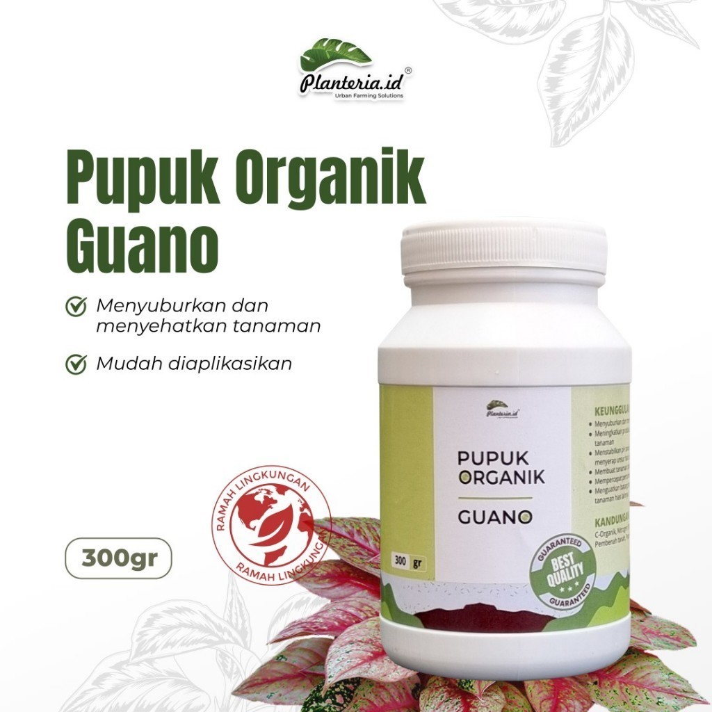Planteria.id Pupuk Guano 300 Gram – Nutrisi Lengkap dari Kotoran Kelelawar untuk Tanaman Subur Maksimal