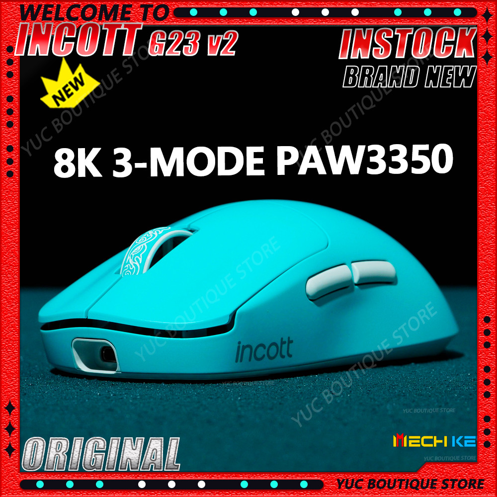Jual NEW INCOTT G23 V2 Se/PRO Gaming Mouse PAW3395 47g 3-mode ...