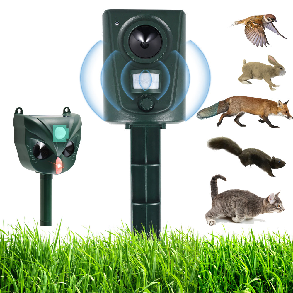 Jual Ultrasonic Animal Repellent Cat Dog Repellant Outdoor Gardens Fox ...
