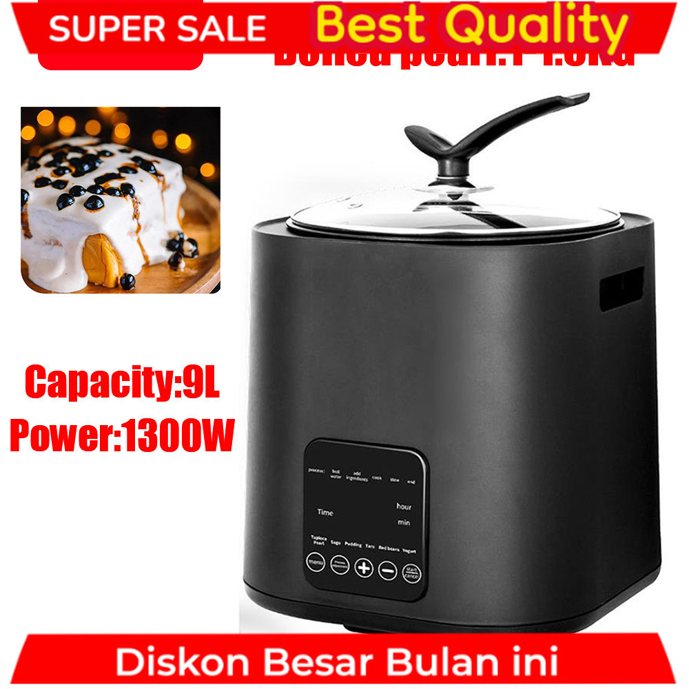 Jual XEOLEO Tapioca Cooker Boba Cook Machine Non-Stick Pan 9L Milk Tea ...