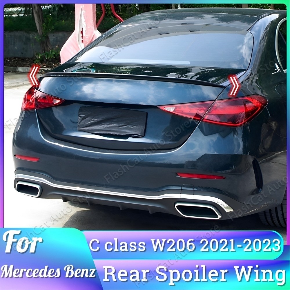Jual W206 Rear Spoiler Wing Tail Tuning For Mercedes Benz C class Se ...