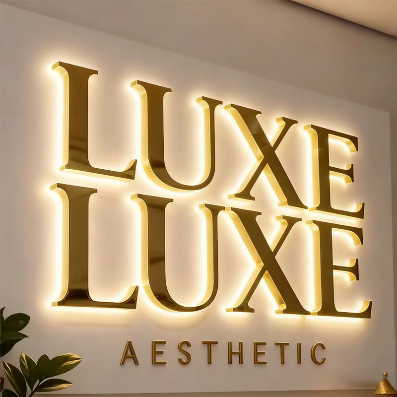 Jual Custom Backlit Business Sign Metal Letters Waterproof Illuminated ...