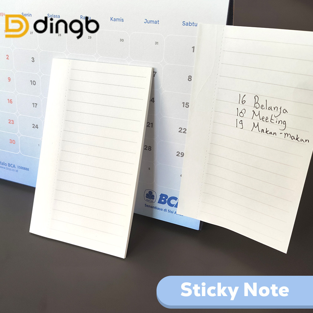 Jual DINGB Memo Stick Kertas Memo Tempel Sticky Note Bergaris 3 x 5 ...