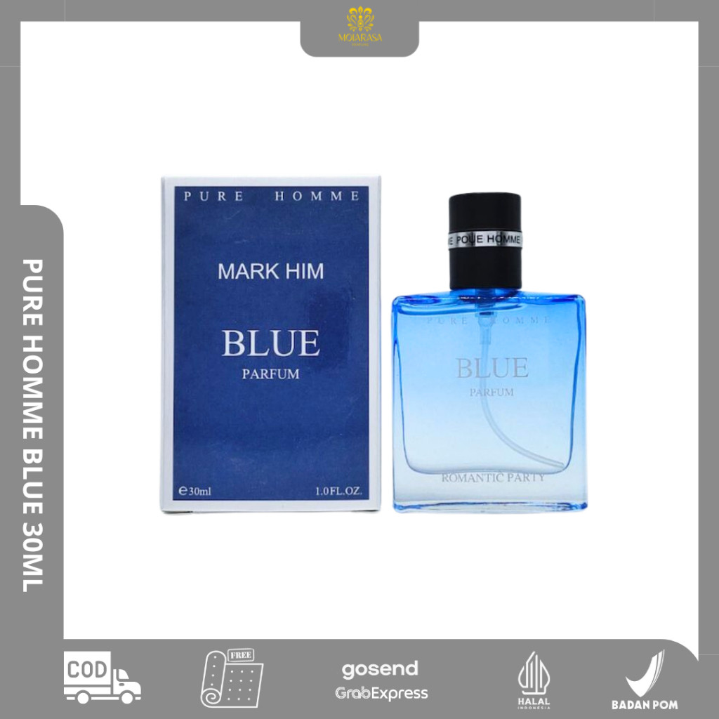 Jual Pure Homme Blue Parfum Pria EDP Aroma Segar Citrus dan Herbal 30ml ...