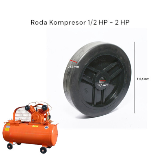 Jual Roda Kompresor 4,5 Inch Tangki Kompressor Angin 1/2 - 2 HP 4,5 ...