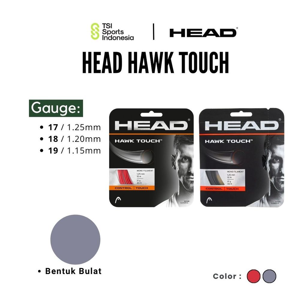 Jual Senar Tenis Head HAWK TOUCH 17 / 18 / 19 Tennis String Original ...